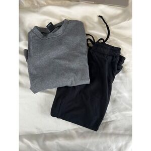 EUC Lot of 2 Pixie Lane 4T Gray Long Sleeve Shirt Black Joggers Pixielane